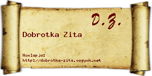 Dobrotka Zita névjegykártya