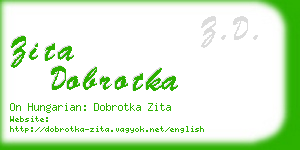 zita dobrotka business card